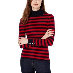Tommy Hilfiger Striped Pullover Turtleneck Sweater